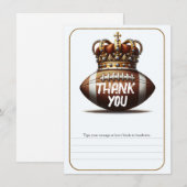 フットボールキング ゴールドクラウン バースデー サンキュー 招待状 (正面/裏面)