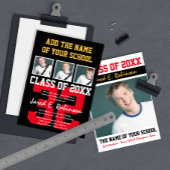 フットボールクォーターバックジャージ番号卒業 招待状