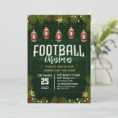 フットボールクリスマスパーティーのディナー招待状 招待状 (スタンド正面)