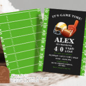 フットボールクロッシングヤードラインアダルト誕生日 招待状