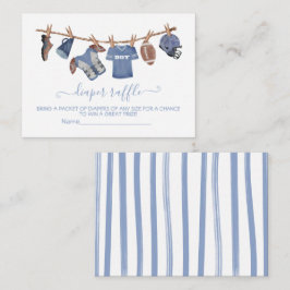 フットボールクローザラインベビーシューウオムツラッフルカード エンクロージャーカード