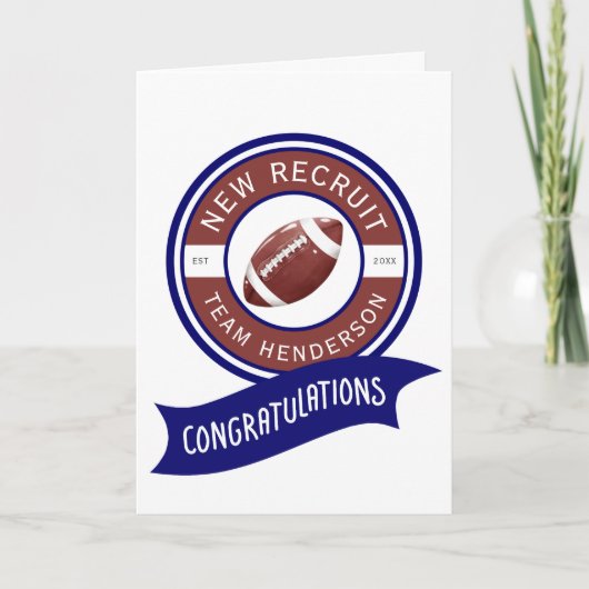 フットボールグリディロンゲイタリングベビーグリーティング カード (正面)