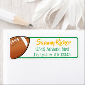 フットボールグリーンと金ゴールドアドレス ラベル (インサイチュ)