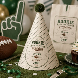 フットボールグリーン ルーキー 1歳の誕生日パーティー パーティーハット