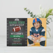 フットボールゲームタイム誕生日フォト招待状 招待状 (スタンド正面)