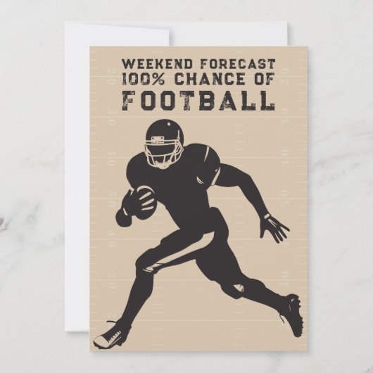 フットボールゲームデーのスポーツビッグウォッチパーティー 招待状 (裏面)