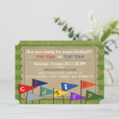 フットボールゲームデーカスタムパーティの招待状 招待状 (スタンド正面)