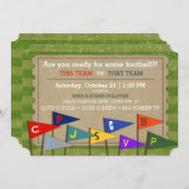 フットボールゲームデーカスタムパーティの招待状 招待状 (正面/裏面)