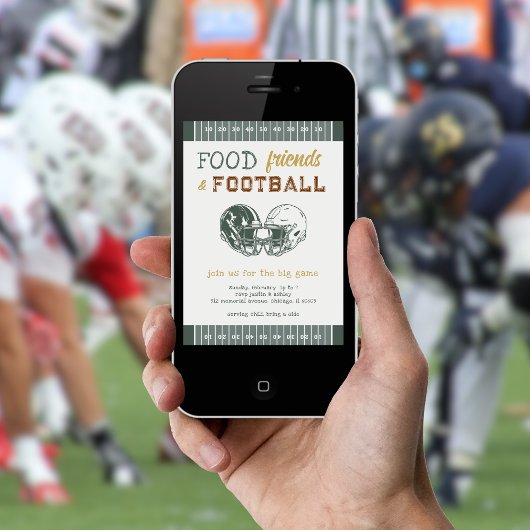 フットボールゲームナイトハウスウォッチパーティー 招待状