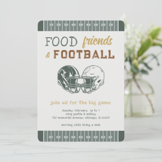 フットボールゲームナイトハウスウォッチパーティー 招待状 (スタンド正面)