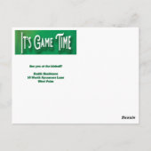 フットボールゲームパーティの招待状 ポストカード (裏面)