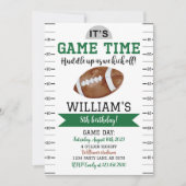 フットボールゲーム誕生日招待状ホワイト 招待状 (正面)