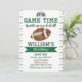 フットボールゲーム誕生日招待状ホワイト 招待状 (スタンド正面)