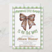 フットボールコケットベビーシャワー招待状 招待状 (正面)