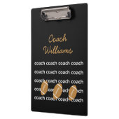 フットボールコーチクリップボパーソナライズされたード クリップボード (左)