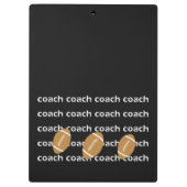 フットボールコーチクリップボパーソナライズされたード クリップボード (裏面)