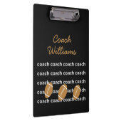 フットボールコーチクリップボパーソナライズされたード クリップボード (右)