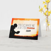 フットボールコーチ、ありがとう。あなたは私をより良くしてくれた。 カード (黄色い花)