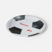 フットボールサッカーボールスポーツをテーマにしたパーティー ペーパープレート (アングル)