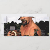 フットボールサティーインブリーフスカスタム招待状 招待状 (裏面)