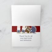 フットボールサンキューカードテンプレート サンキューカード (内部)