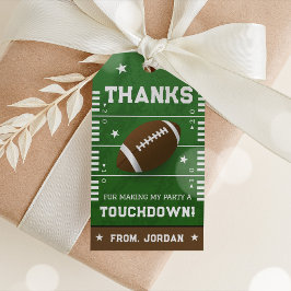 フットボールサンキューメッセージカード誕生日パーティー ギフトタグ