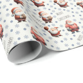 フットボールサンタオンアイボリー ラッピングペーパー (ロールコーナー)
