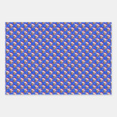 フットボールサンタズハット&スノーフレークカラフル ラッピングペーパーシート (正面2)