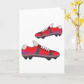 フットボールシューズグリーティングカード カード (黄色い花)