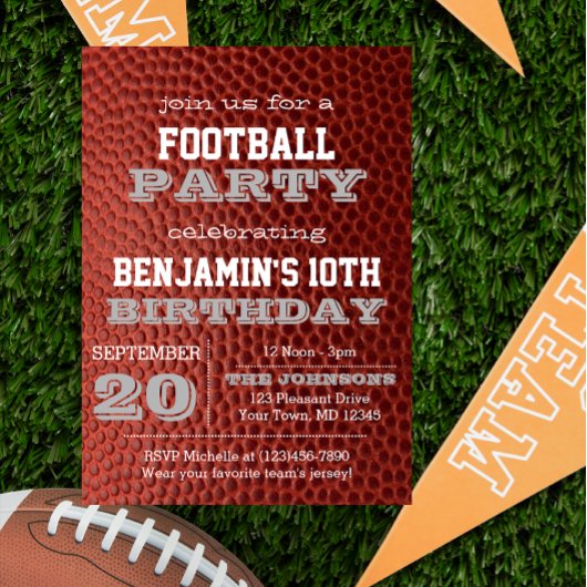 フットボールシルバーすべての行事招待状 招待状