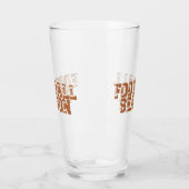 フットボールシーズンタイポグラフィビール タンブラーグラス (左)