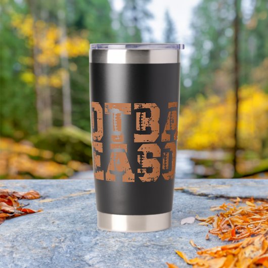 フットボールシーズンタイポグラフィ 保温保冷タンブラー (アウトドア)