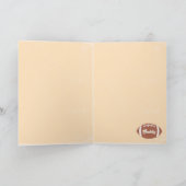 フットボールジャージーカードファーザーズデイ誕生日 カード (内部)