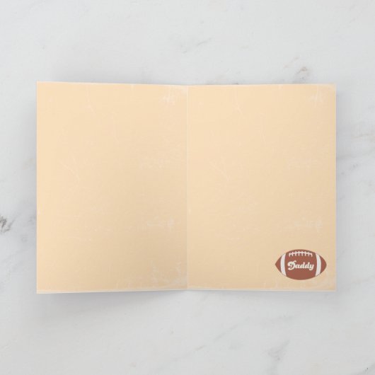 フットボールジャージーカードファーザーズデイ誕生日 カード (内部)