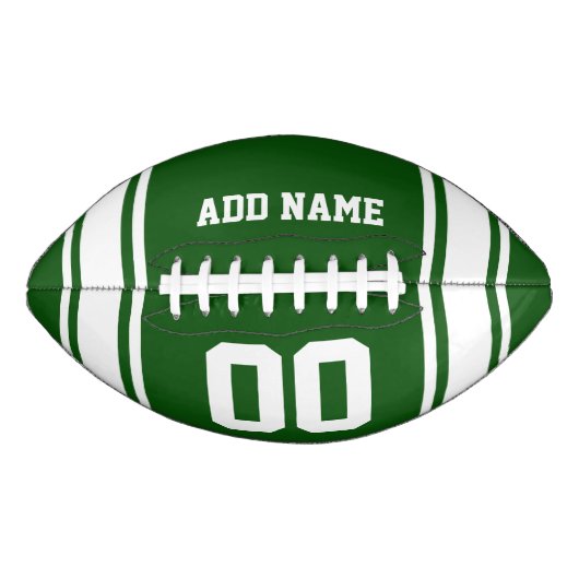 フットボールジャージーグリーン|白パーソナライズされた色 アメリカンフットボール (正面)