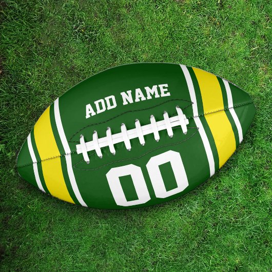 フットボールジャージーグリーン|黄パーソナライズされた色 アメリカンフットボール