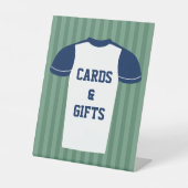 フットボールジャージーゲームデイウェディングカード&ギフト 台座サイン (正面)