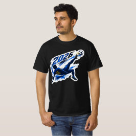 フットボールジャージースタイルのシルエットスポーツメンズTシャツ Tシャツ