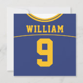 フットボールジャージーテーマのパーティー招待状テンプレート, LAX 招待状 (裏面)