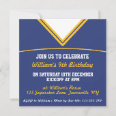 フットボールジャージーテーマのパーティー招待状テンプレート, LAX 招待状 (正面)