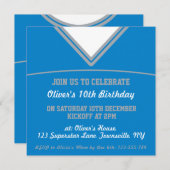 フットボールジャージーテーマのパーティー招待状テンプレート, LAX 招待状 (正面/裏面)