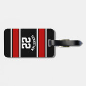 フットボールジャージーノベルティパーソナライズされた名 ラゲッジタグ (裏面横)