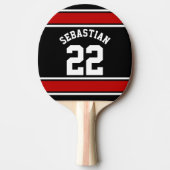 フットボールジャージーノベルティパーソナライズされた名 卓球ラケット (正面)