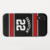 フットボールジャージーノベルティパーソナライズされた名 Case-Mate iPhoneケース (裏面(横))