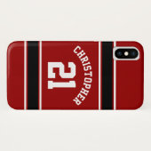 フットボールジャージーノベルティパーソナライズされた名 Case-Mate iPhoneケース (裏面(横))