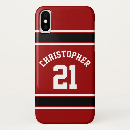 フットボールジャージーノベルティパーソナライズされた名 Case-Mate iPhoneケース (裏面)