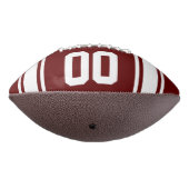 フットボールジャージーバーガンディ|白パーソナライズされた色 アメリカンフットボール (回転270)