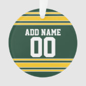 フットボールジャージー名前をカスタムする番号 オーナメント (正面)