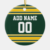 フットボールジャージー名前をカスタムする番号 セラミックオーナメント (正面)
