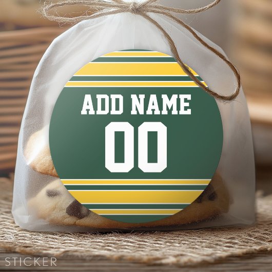 フットボールジャージー名前をカスタムする番号 ラウンドシール